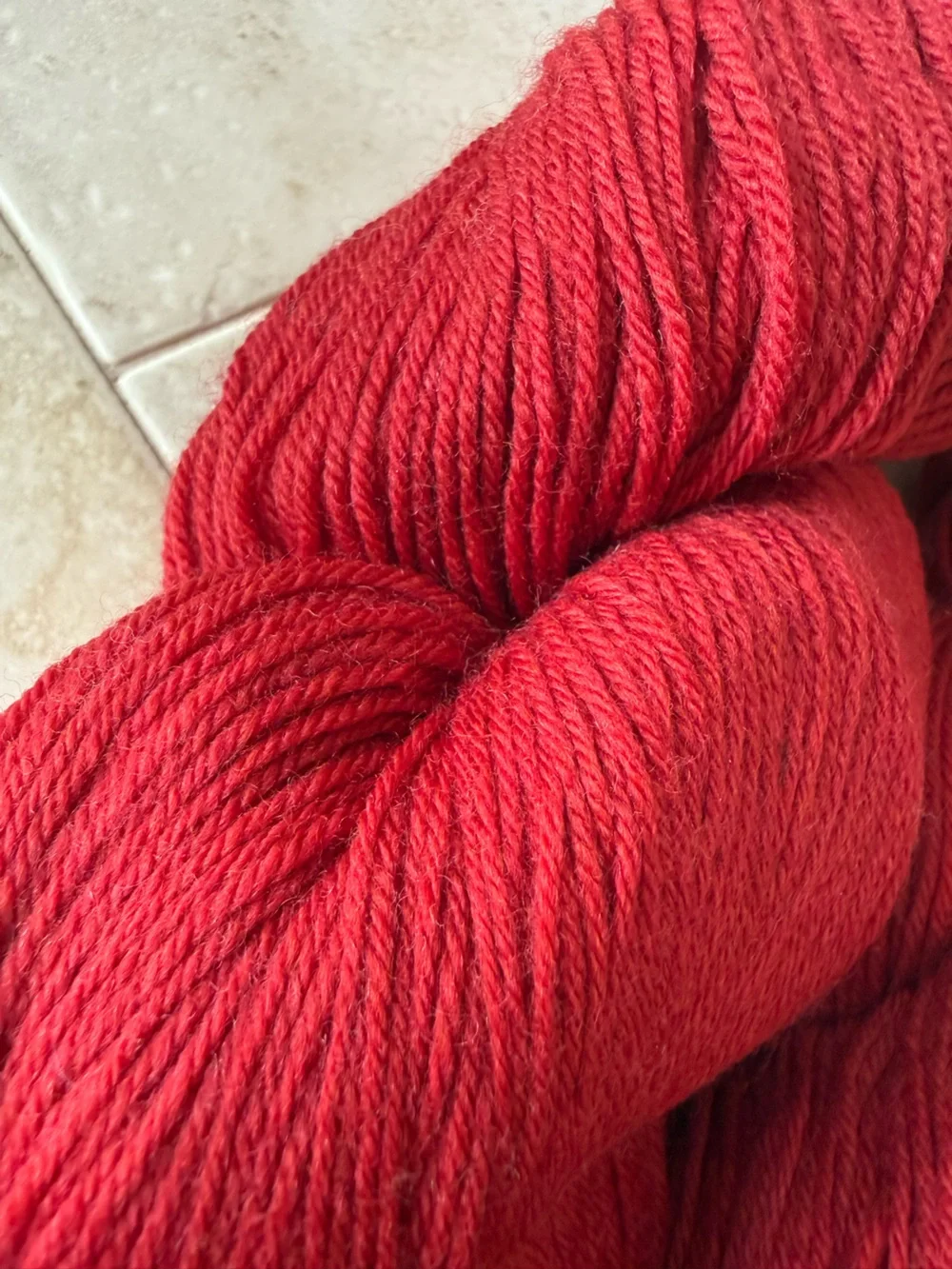 Cloudborn Fibers Merino Superwash Sock Twist Yarn in Scarlet Red